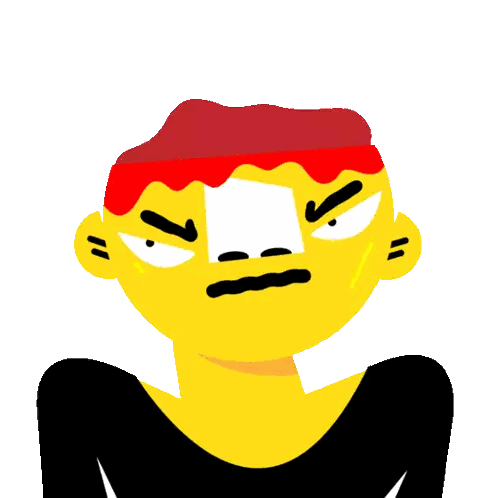 Yellow Person With Red Hat Sticker