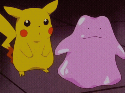Yellow Pikachu And Pink Ditto Together GIF