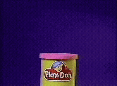 Yellow Play Doh Can With Man On Front GIF