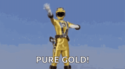 Yellow Power Ranger Saying Pure Gold GIF