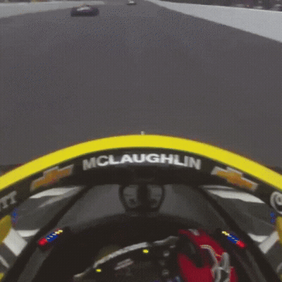 Yellow Race Car With McLaughlin GIF
