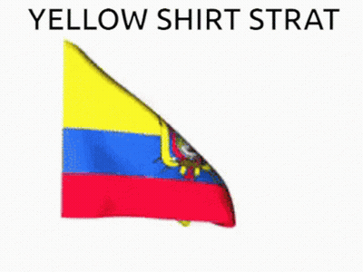 Yellow Red Blue Flag Yellow Shirt Strat GIF