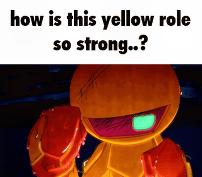 Yellow Robot Asking How Strong GIF