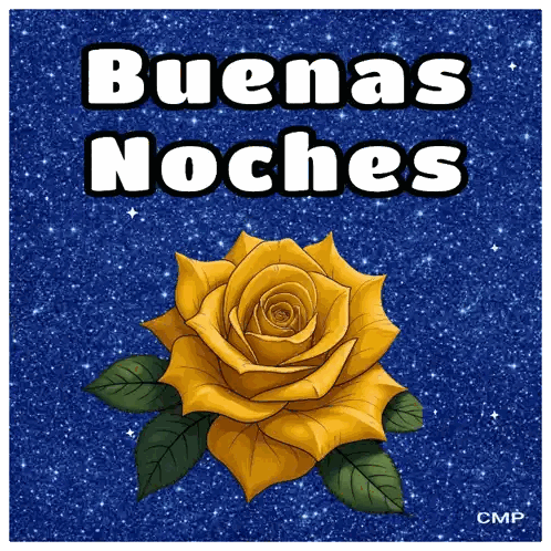 Yellow Rose Buenas Noches Sticker