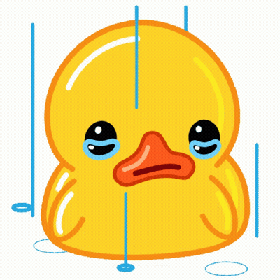 Yellow Rubber Duck Crying GIF