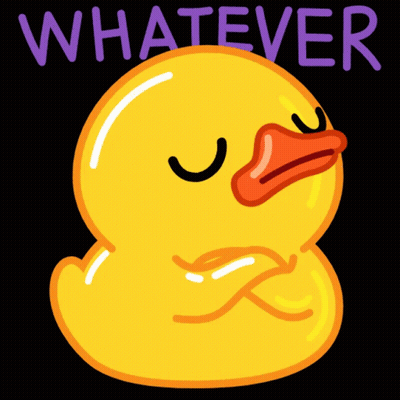 Yellow Rubber Duck Eyes Closed Whatever GIF