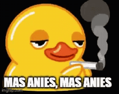 Yellow Rubber Duck Saying Mas Anies GIF