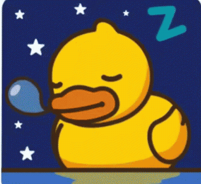 Yellow Rubber Duck Sleeping With Z GIF