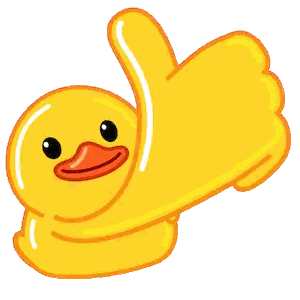 Yellow Rubber Duck With Red Beak Sticker