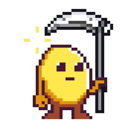 Yellow Sad Smiley Face Sticker