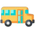 Yellow School Bus With Bush Sticker