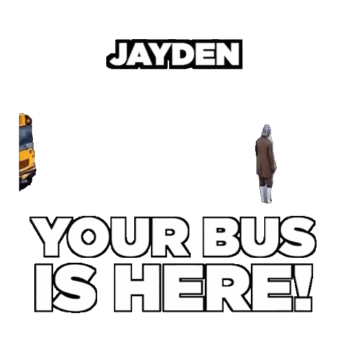 Yellow School Bus With Jayden Sticker