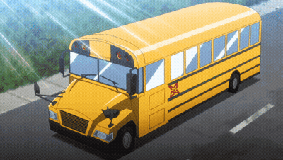 Yellow School Bus With Red X On Door GIF
