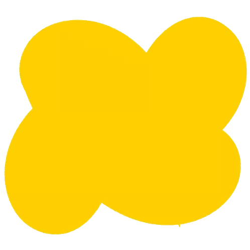 Yellow Sign Saying Clases Online With Slice Of Orange Sticker