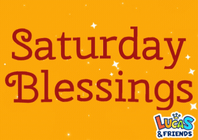 Yellow Sign Saying Saturday Blessings GIF