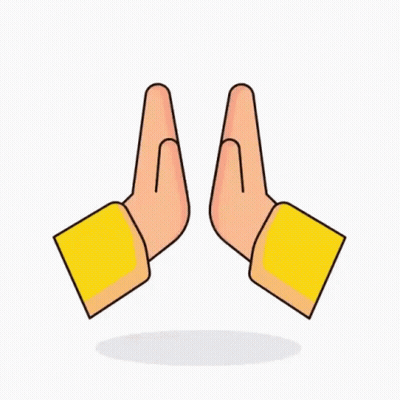 Yellow Sleeved Hands in Prayer