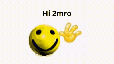Yellow Smiley And Hand Saying Hi 2Mro GIF