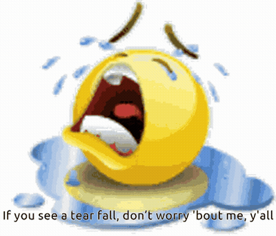 Yellow Smiley Black Face Saying I Don't Care GIF