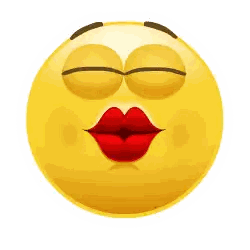 Yellow Smiley Blowing Kiss Sticker