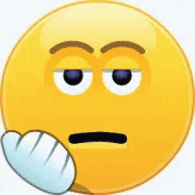 Yellow Smiley Covering Mouth GIF