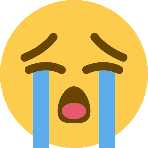 Yellow Smiley Crying Sticker