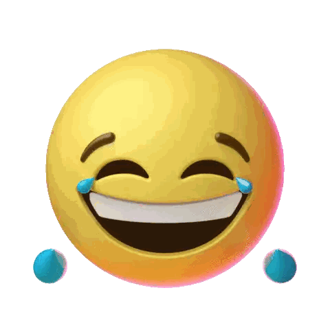 Yellow Smiley Crying Sticker