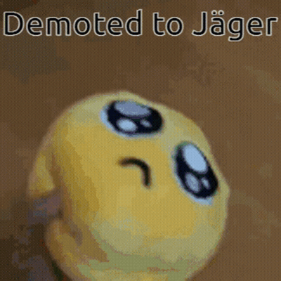 Yellow Smiley Demoted To Jager GIF