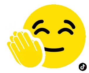 Yellow Smiley Face Covering Mouth Sticker