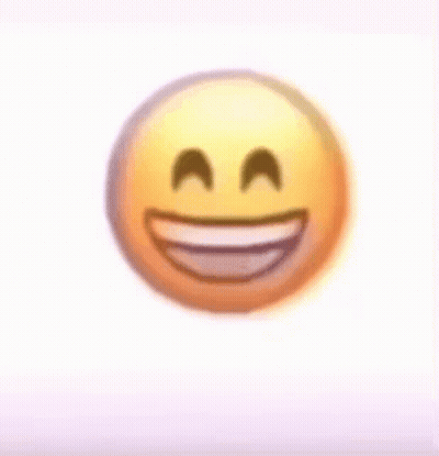 Yellow Smiley Face Floating GIF