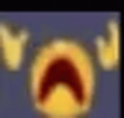 Yellow Smiley Face Mouth Open Purple Background GIF