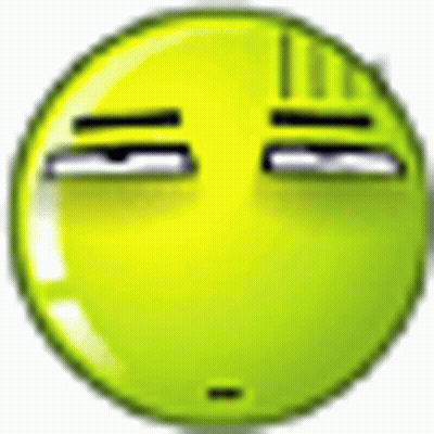 Yellow Smiley Face Smirking GIF