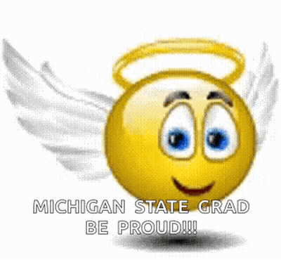 Yellow Smiley Face With Angel Wings And Halo GIF