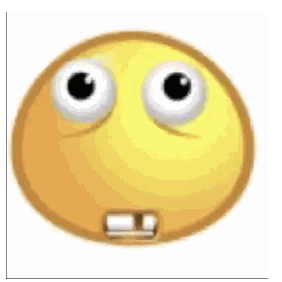 Yellow Smiley Face With Big Eyes And Teeth Sticker