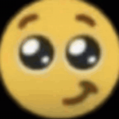 Yellow Smiley Face With Big Eyes GIF