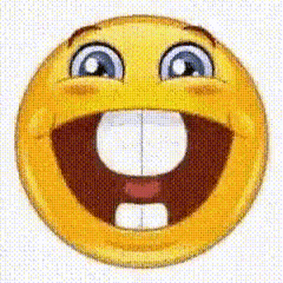 Yellow Smiley Face With Big Smile And Big Mouth GIF