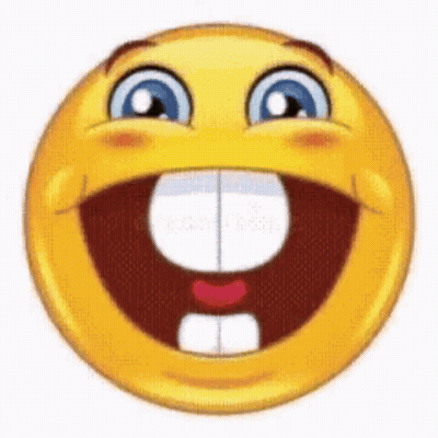 Yellow Smiley Face With Big Smile And Big Mouth GIF