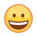 Yellow Smiley Face With Big Smile Sticker