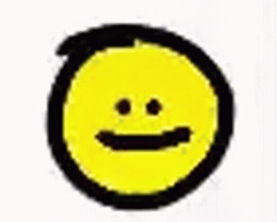 Yellow Smiley Face With Black Border GIF