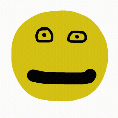 Yellow Smiley Face With Black Eyes And Mouth GIF