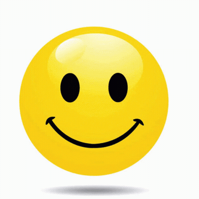 Yellow Smiley Face With Black Eyes And Smile GIF