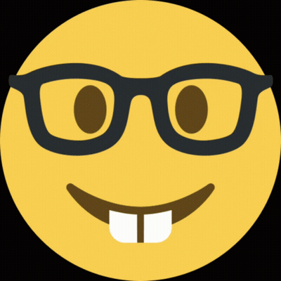 Yellow Smiley Face With Glasses And Toothless Smile GIF