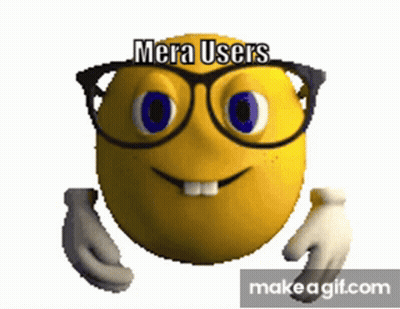 Yellow Smiley Face With Glasses Mera Users GIF