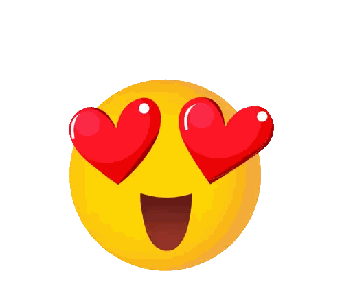 Yellow Smiley Face With Hearts In Eyes And Tiara Sticker