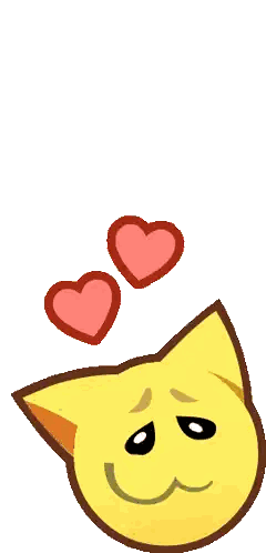 Yellow Smiley Face With Hearts In Eyes Sticker