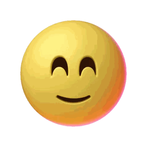 Yellow Smiley Face With Pink Cheek Sticker
