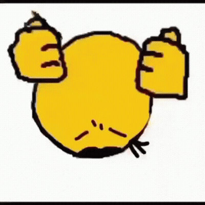 Yellow Smiley Face With Pink Eyes GIF