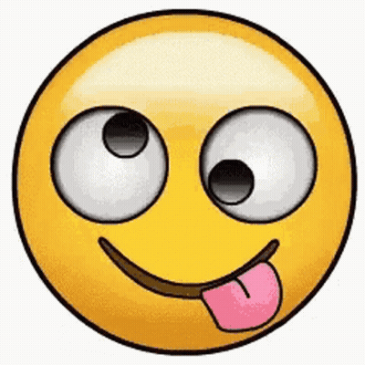 Yellow Smiley Face With Pink Tongue