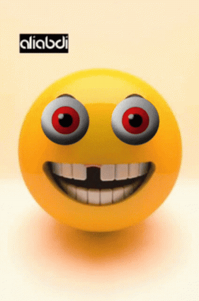 Yellow Smiley Face With Red Eyes Aliabdi GIF