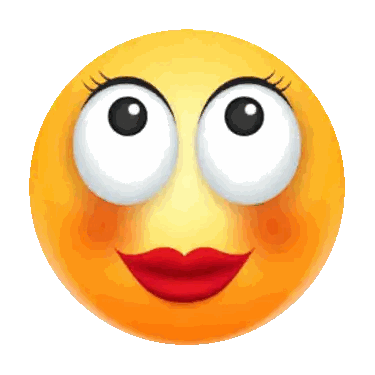 Yellow Smiley Face With Red Lips Sticker