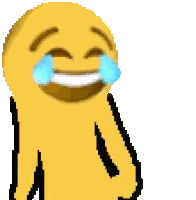 Yellow Smiley Face With Tears Sticker